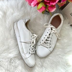 Topshop white pebbled leather COLA sneakers